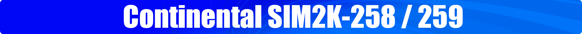 Continental SIM2K-258, Continental SIM2K-259
